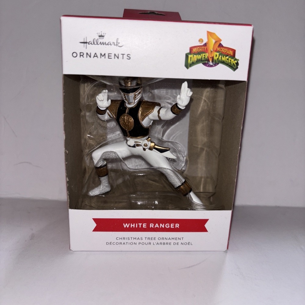 2025 Hallmark Hasbro Power Rangers WHITE RANGER Christmas Ornament New In Box